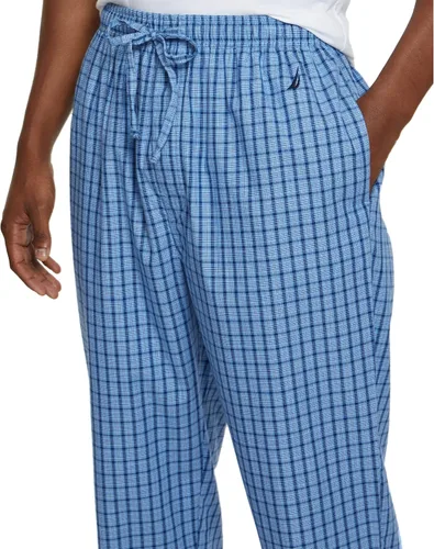 Vista 4 de Nautica mens Soft Woven 100% Cotton Elastic Waistband Sleep Pajama Pant