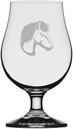 Vista 18 de Abaco Barb Body Horse - Vaso de cerveza Iona grabado (13.25 onzas)