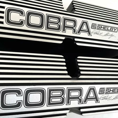 Vista 3 de Compatible con Ford Cobra CS Shelby SBF Pentroof Black Valve Covers - Ansen USA