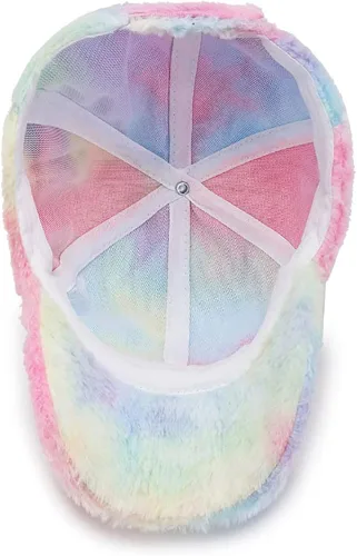 Vista 2 de Gorras de béisbol de piel sintética de teñido anudado de invierno para mujeres, hombres, adolescentes, forro polar cálido, gorros de camionero