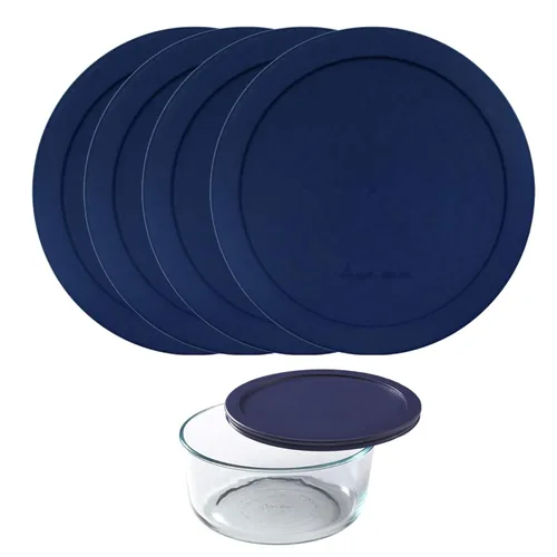 Vista 16 de Wood Grip - Tapas de repuesto compatibles con recipientes de vidrio Pyrex - Tapas duraderas a prueba de fugas - Se adapta a cuencos redondos