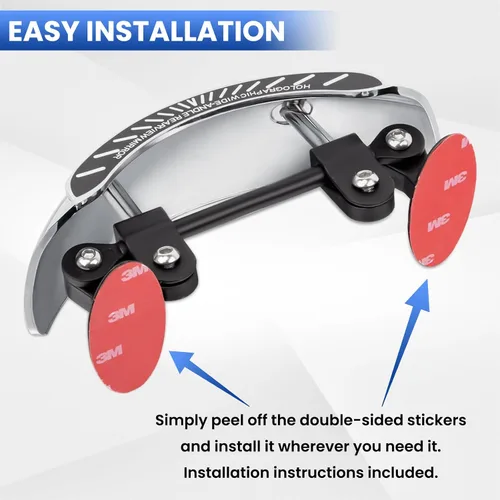 Vista 7 de GUAIMI Espejos de motocicleta de 180 grados, gran angular de seguridad, espejo retrovisor de punto ciego para motocicleta, ATV/UTV, scooters