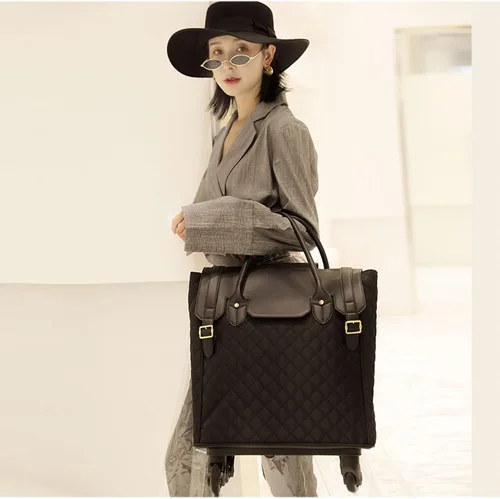 Vista 8 de VH&GRED Equipaje de viaje de negocios18 pulgadas caja de tela bolsa de carro pequeña maleta portátil de rueda universal maleta femenina se puede