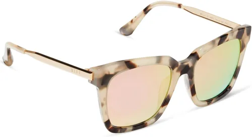 Vista 6 de DIFF Bella Designer - Gafas de sol cuadradas de gran tamaño para mujer, 100% protección UVA/UVB, colores de moda de moda Tortoise