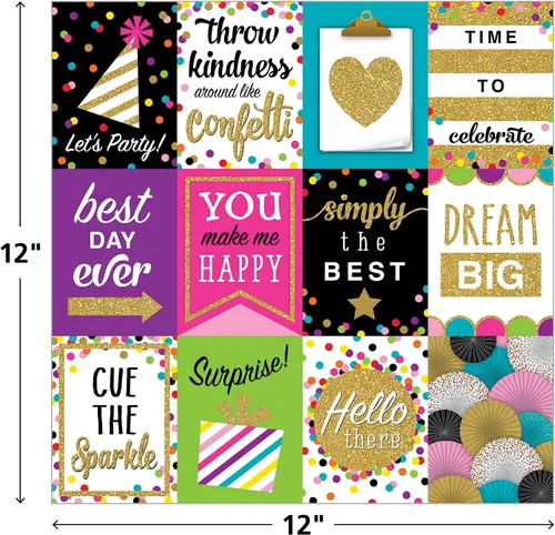 Vista 7 de Recursos Creados por Profesores - Papel para Proyectos Confeti, 12" x 12" (TCR5577)