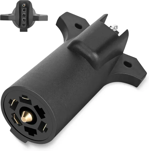 Vista 11 de Nilight - Enchufe redondo de 7 pines para remolque macho Enchufe de 7 polos resistente 7 vías de reemplazo lateral del vehículo 6-24V