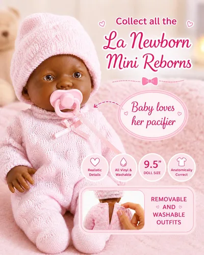 Vista 3 de Muñeco recién nacido La Newborn Chica real - Aa