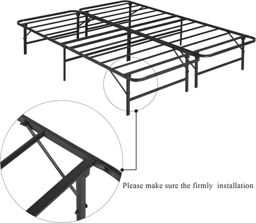 Vista 5 de Base de cama Vecelo, de 14 pulgadas, listones de acero resistente