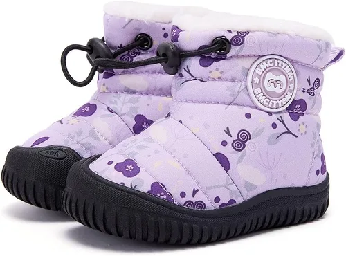 Vista 24 de BMCiTYBM Botas de nieve para bebés y niños pequeños, zapatos de invierno para niños y niñas, zapatos de bebé de piel sintética para clima frío