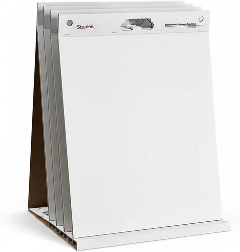 Vista 9 de STAPLES Easel Pad - Repositionable, Large Flip Chart Paper, 25"x30", 30 Sheets, 2 Pack, White, Recycled
