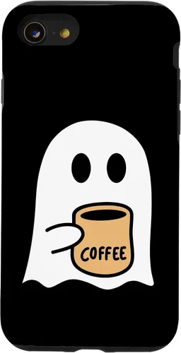 Vista 18 de iPhone 16 Spooky Fall Ghost Coffee Lovers Costume Case