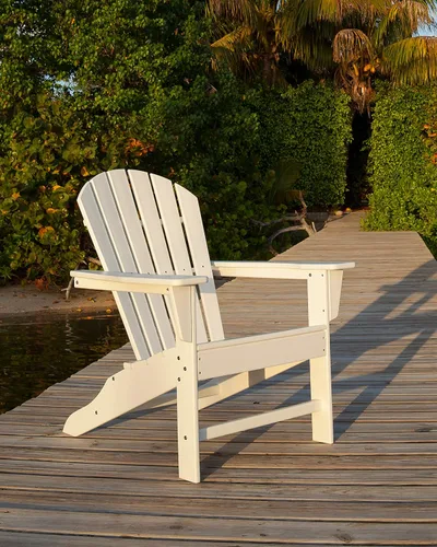Vista 5 de POLYWOOD South Beach Adirondack, sillón ideal para la playa., Verde