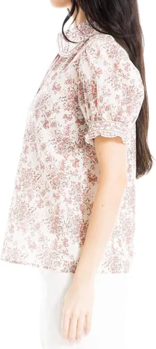 Vista 2 de Max Studio Top con cuello de algodón para mujer
