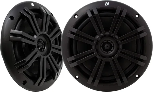 Vista 4 de KICKER Paquete de altavoces coaxiales marinos de repuesto OEM negro de 6.5 "4 ohmios - 8 altavoces Eight black 6.5 in 4-ohm coaxial OEM
