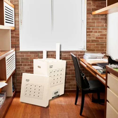 Vista 9 de Adir - Organizador de almacenamiento de archivos en rollo de cartón, clasificador de archivos vertical, planos, póster, planos, envoltura de regalo