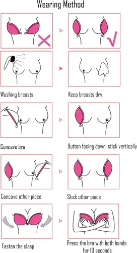 Vista 7 de VFanxi Invisible Sticky Bra Reusable Silicone Adhesive Bra Backless Strapless Push Up Bra with Nipple Covers