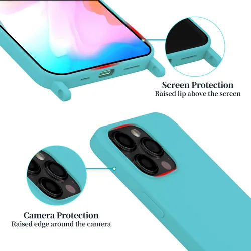 Vista 89 de Funda compatible con iPhone 8 Plus, iPhone 7 Plus/6 Plus/6S Plus con cordón, funda cruzada para iPhone con correa ajustable de silicona para iPhone
