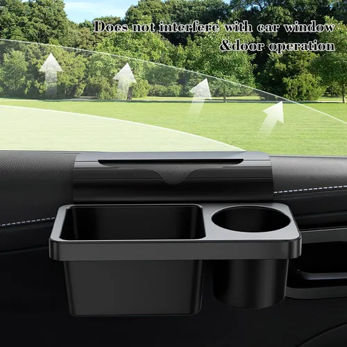 Vista 4 de Organizador de almacenamiento de ventana de automóvil, soporte para tazas de agua de 2.7 pulgadas para puerta lateral del automóvil, organizador