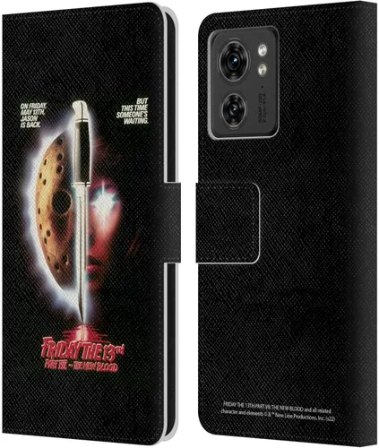 Vista 7 de Head Case Designs Officially Licensed Friday the 13th Part VII Jason Voorhees On Fire The New Blood Graphics Leather Book Wallet Case Cover