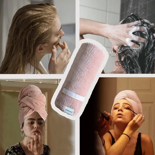 Vista 6 de Chloven Jumbo - Toalla de microfibra grande para cabello grueso para mujer