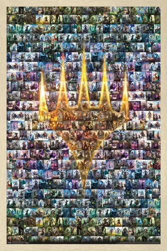 Vista 7 de Trends International Magic: The Gathering - Póster de collage de pared, 14.725 x 22.375 pulgadas, versión enmarcada de madera de granero