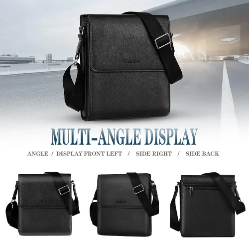 Vista 5 de Leathario Bolso de hombro para hombre de cuero auténtico pequeño bolso de mensajero para hombre bolso cruzado para hombre bolso de viaje