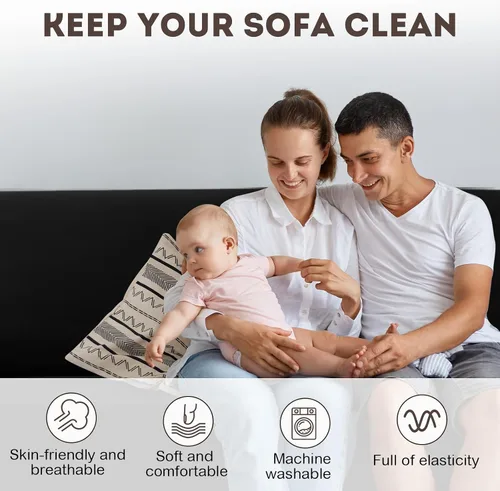 Vista 6 de Peryiter Funda de sofá modular en forma de L, fundas suaves y elásticas, protector de muebles para mascotas, se adapta bien, antideslizante