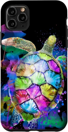 Vista 13 de Rainbow Turtle Design Colorful Turtle Print Sea Turtle Shell Case for iPhone 17