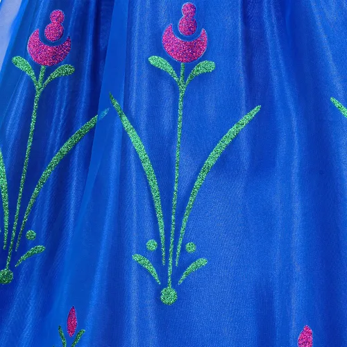 Vista 6 de Avady Girls Princess Costume for Frozen Anna with Wig Birthday Party Halloween Christmas Dress Up