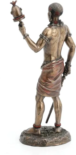 Vista 4 de Veronese Design - Estatua de resina de Orisha africana de 8 7/8 pulgadas con acabado de bronce