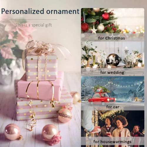 Vista 7 de Adorno de Navidad personalizado 2023, adorno de Navidad personalizado, adorno de mejor amigo, adornos con nombre personalizado, decoración