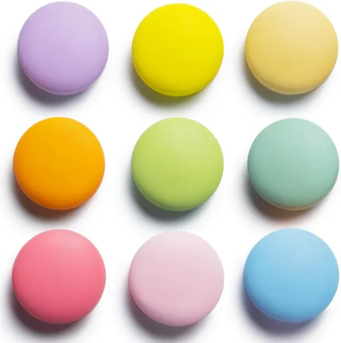 Vista 8 de SUNURS Imanes de refrigerador de 16/9 piezas, bonitos y coloridos – Imanes de refrigerador con acabado brillante y mate para pizarra blanca