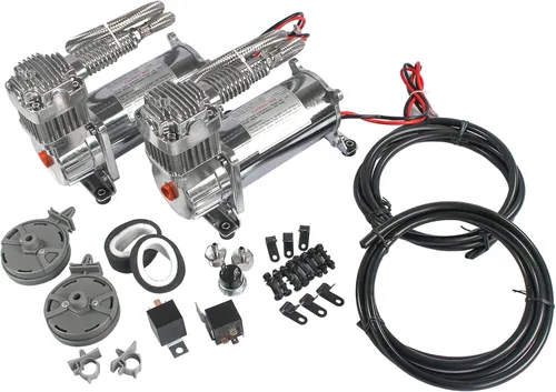 Vista 8 de DICMIC Compresor de aire de cromo de 12V 444C 200 PSI para automóvil/motocicleta