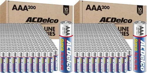 Vista 7 de ACDelco 100 pilas AAA, batería súper alcalina de máxima potencia, vida útil de 10 años, embalaje resellable