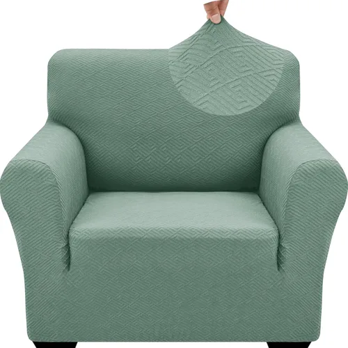 Vista 33 de ZNSAYOTX 1 Funda de silla Jacquard para sala de estar, funda de silla de alta elasticidad con brazos, antideslizante, apta para mascotas, funda