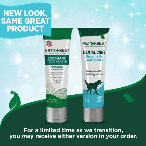 Vista 15 de Vet's Best Gel de pasta dental enzimática para perros, hecha en Estados Unidos. Dog Teeth Cleaning Toothpaste, Helps Remove Plaque & Tartar