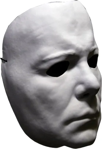 Vista 3 de Halloween II Michael Myers Vacuform Máscara Blanco