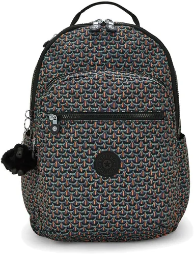 Vista 19 de Kipling Seúl - Mochila pequeña para tableta, diseño de flores acuáticas, talla única