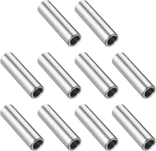 Vista 45 de uxcell 10 piezas de espaciador de acero inoxidable de 3/8" de diámetro interno x 3/4" de diámetro exterior x 1" de longitud, espaciador de rosca