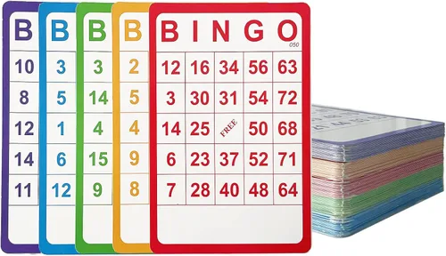 Vista 3 de Yuanhe Juego de bingo vintage, 100 tarjetas de bingo y 75 ajedrez de madera, para fiestas familiares grandes