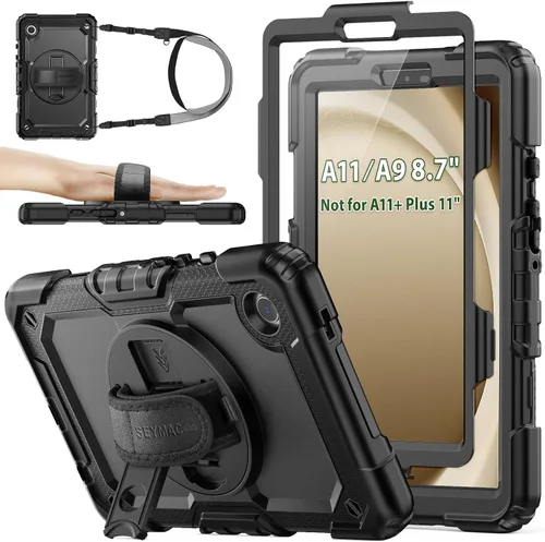 Vista 12 de SEYMAC stock Funda para Samsung Galaxy Tab A8 de 10.5 pulgadas, funda de protección contra caídas de cuerpo completo con protector de pantalla