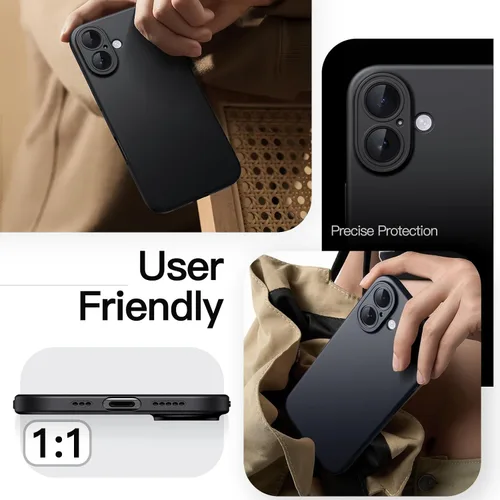 Vista 7 de JETech Funda delgada para iPhone 16 de 6.1 pulgadas con protección completa para lente de cámara, ultrafina, ligera, acabado mate, funda protectora
