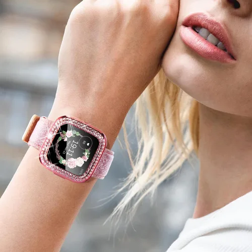 Vista 7 de CHANCHY Paquete de 10 fundas protectoras de pantalla compatibles con Fitbit Versa 2, funda protectora completa de TPU suave cubierta parachoques