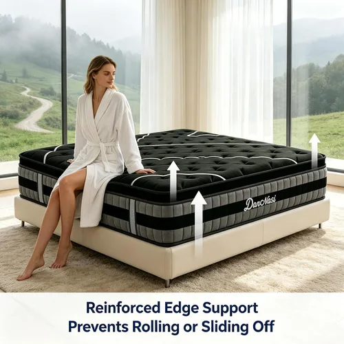 Vista 7 de Twin Mattress, 10 inch Twin Size Mattress Luxury Hybrid with Memory Foam & Pocket Springs for Dual Additional Support and Motion Isolation, Medium