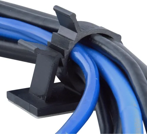Vista 8 de JacobsParts V1 Clips adhesivos para gestión de cables, abrazadera ajustable de 0.5 pulgadas, color negro (paquete de 25)