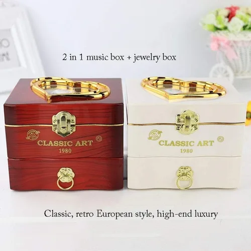 Vista 4 de Joyero de música con diseño de bailarina, caja musical con princesa giratoria, caja de música de plástico para mujeres, niños, niñas, amigas, cajas
