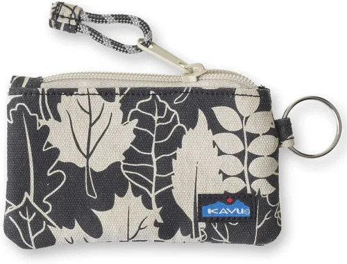 Vista 9 de KAVU Stirling Cartera delgada de lona de algodón con cremallera de doble cara Verde -Oliva