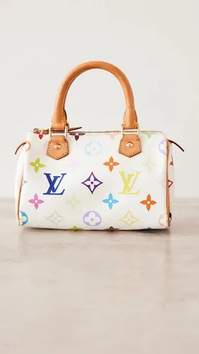 Vista 2 de What Goes Around Comes Around Louis Vuitton Blanco Multi Ab Minihl Speedy sin correa para mujer