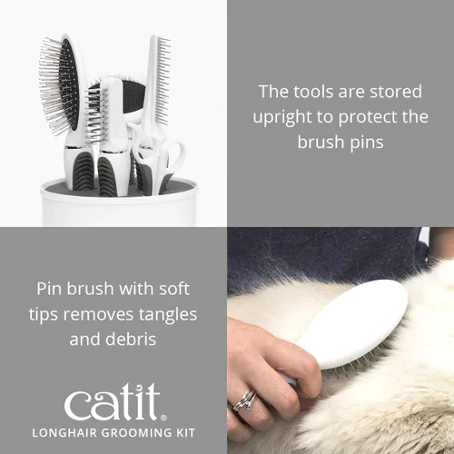 Vista 5 de Catit Senses 2.0 - Kit de aseo para gatos de pelo largo