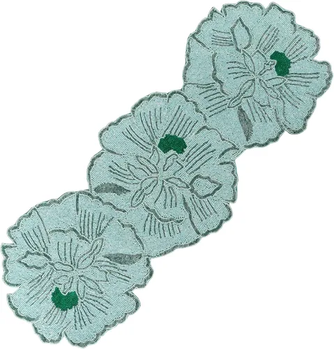 Vista 16 de Camino de mesa con cuentas de 36 pulgadas de diseño elegante infinito - Decoración de mesa para bodas, fiestas, días festivos, regalos y uso diario